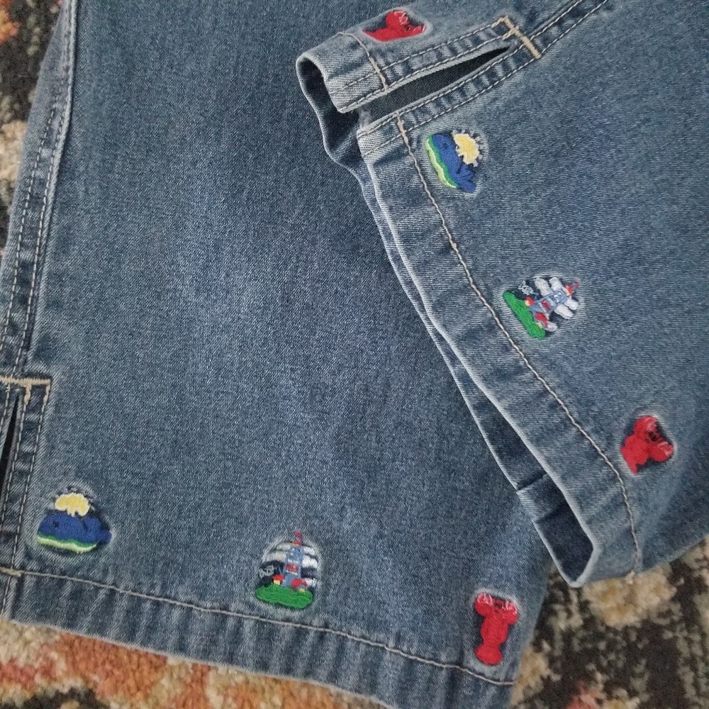 qvc quacker factory beach embroidered crop capris jeans